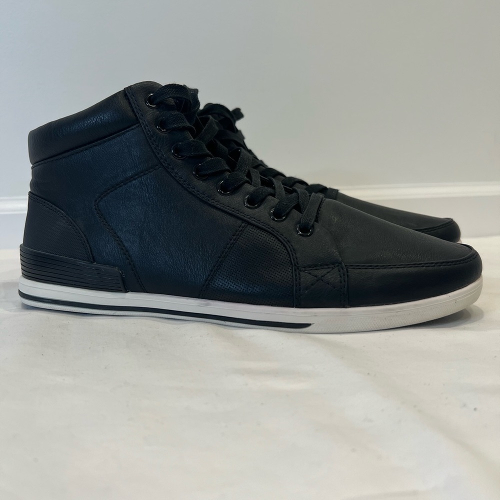 Men’s Aldo High Top Casual Lace Up, Size 9.5, Black, NWOT